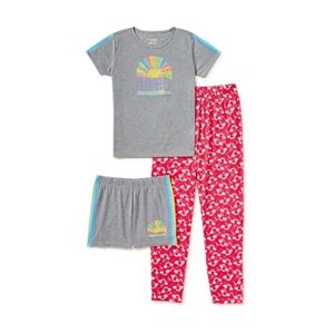 Sleep on it Girls Rainbow Short Sleeve Pajama set.